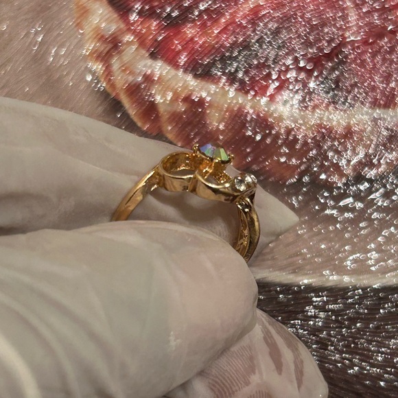 Gold plated emerald ring - Picture 3 of 3